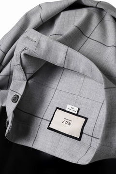 画像をギャラリービューアに読み込む, N/07 exclusive MOCK NECK PULLOVER / WINDOWPANE CHECK TR TWILL (GREY)