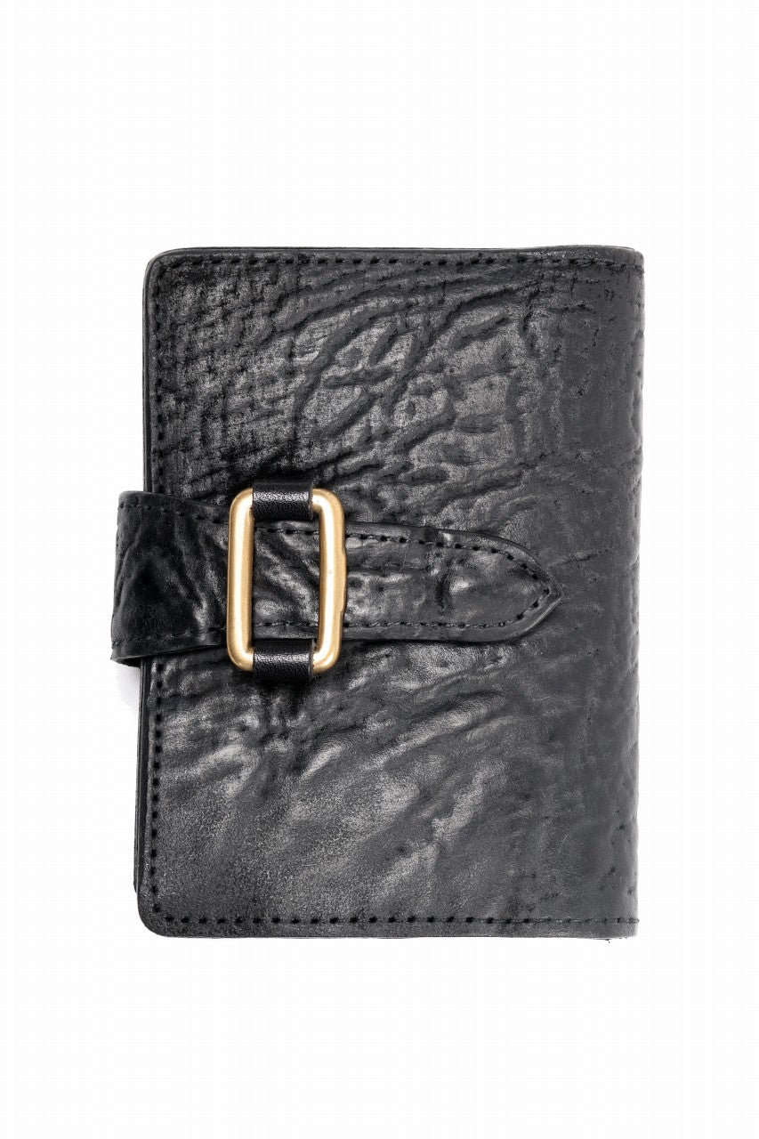 ierib Folded Wallet / Waxed Horse Butt Leather (BLACK #A)