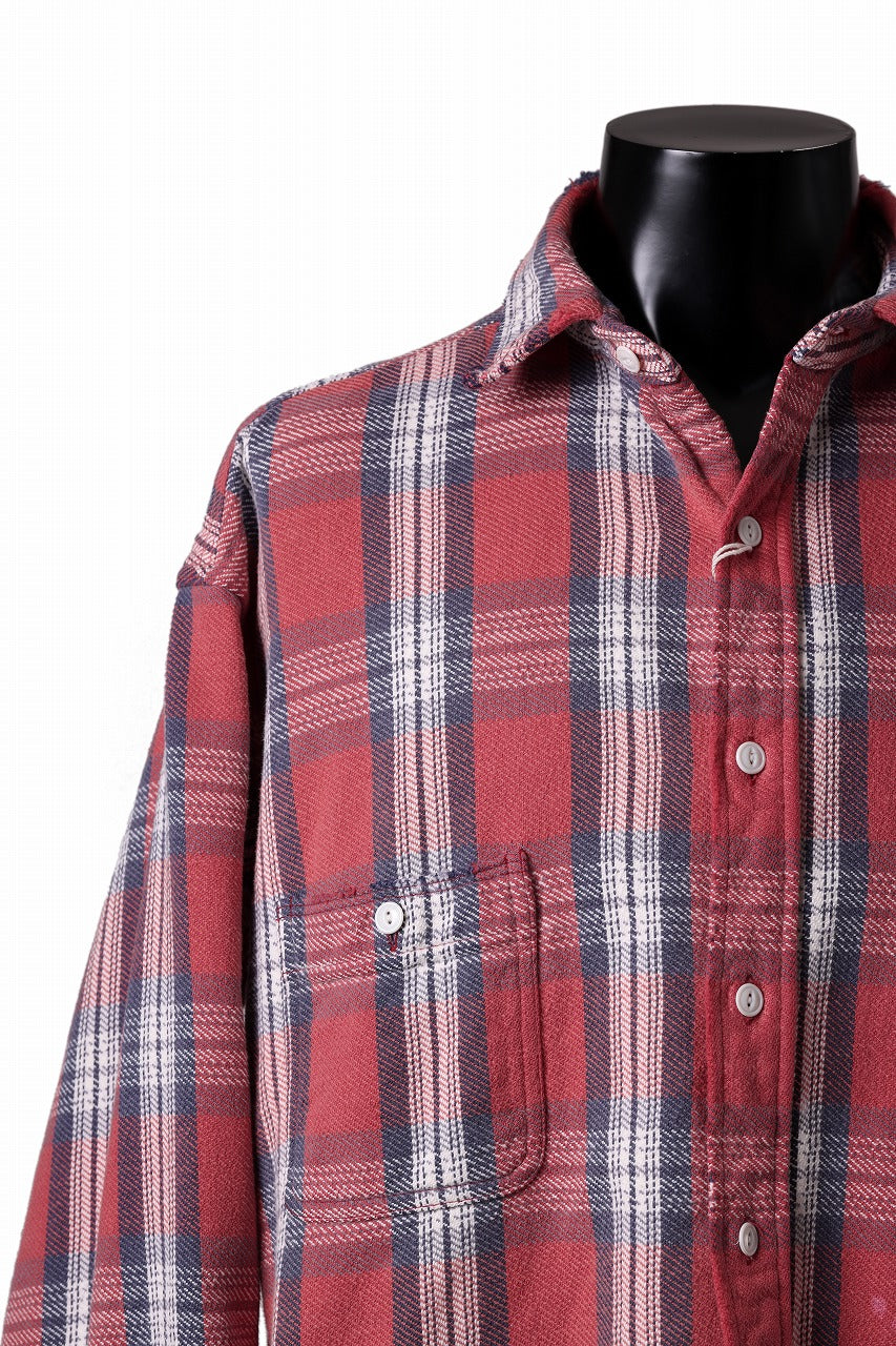 画像をギャラリービューアに読み込む, FULLCOUNT x N/07 exclusive Original Check Flannel Shirt (Red)