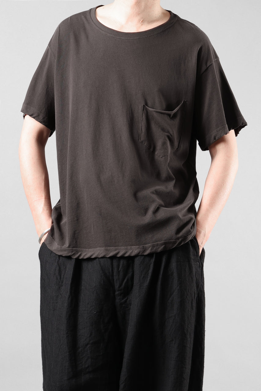 画像をギャラリービューアに読み込む, KLASICA "DEGREE 10" TORSION SEAM REGULAR FIT TEE / HIGH TWISTED COTTON DRY JERSEY (BROWN)