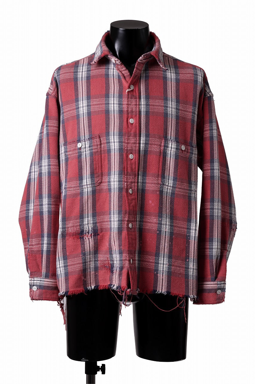 画像をギャラリービューアに読み込む, FULLCOUNT x N/07 exclusive Original Check Flannel Shirt (Red)