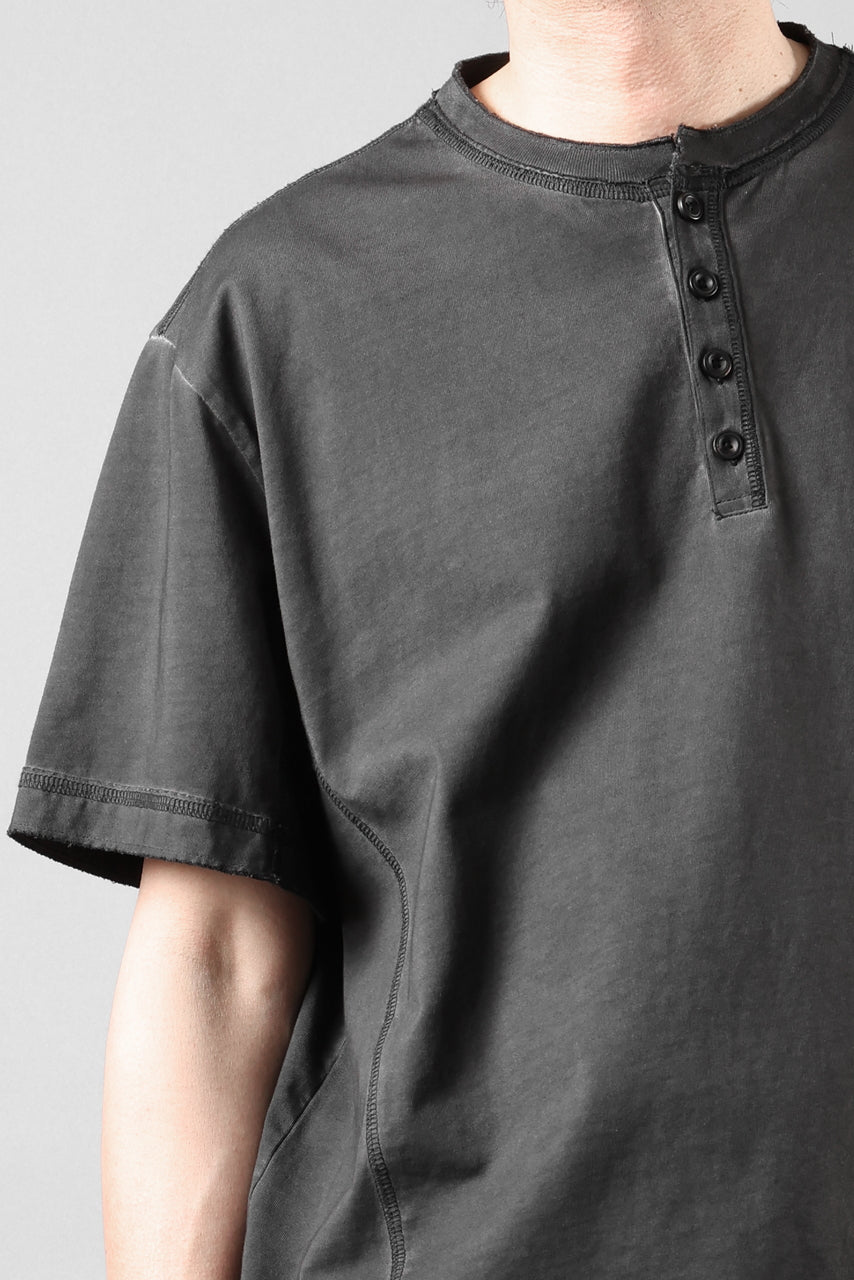 画像をギャラリービューアに読み込む, Professor.E HENLEY S/S TEE (COLD DYED GREY)