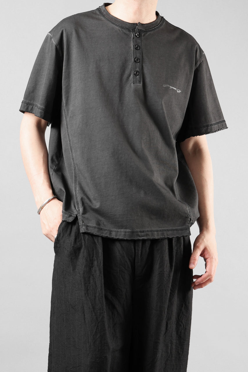 画像をギャラリービューアに読み込む, Professor.E HENLEY S/S TEE (COLD DYED GREY)