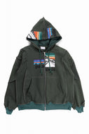 CHANGES REMAKE PANELED HOODIE (MULTI GREEN #A)