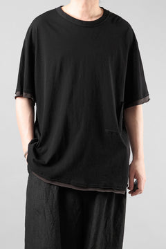 画像をギャラリービューアに読み込む, KLASICA "THEIR" BROKEN RINGER LOOSE FIT TEE / HIGH TWISTED COTTON DRY JERSEY (BLACK)