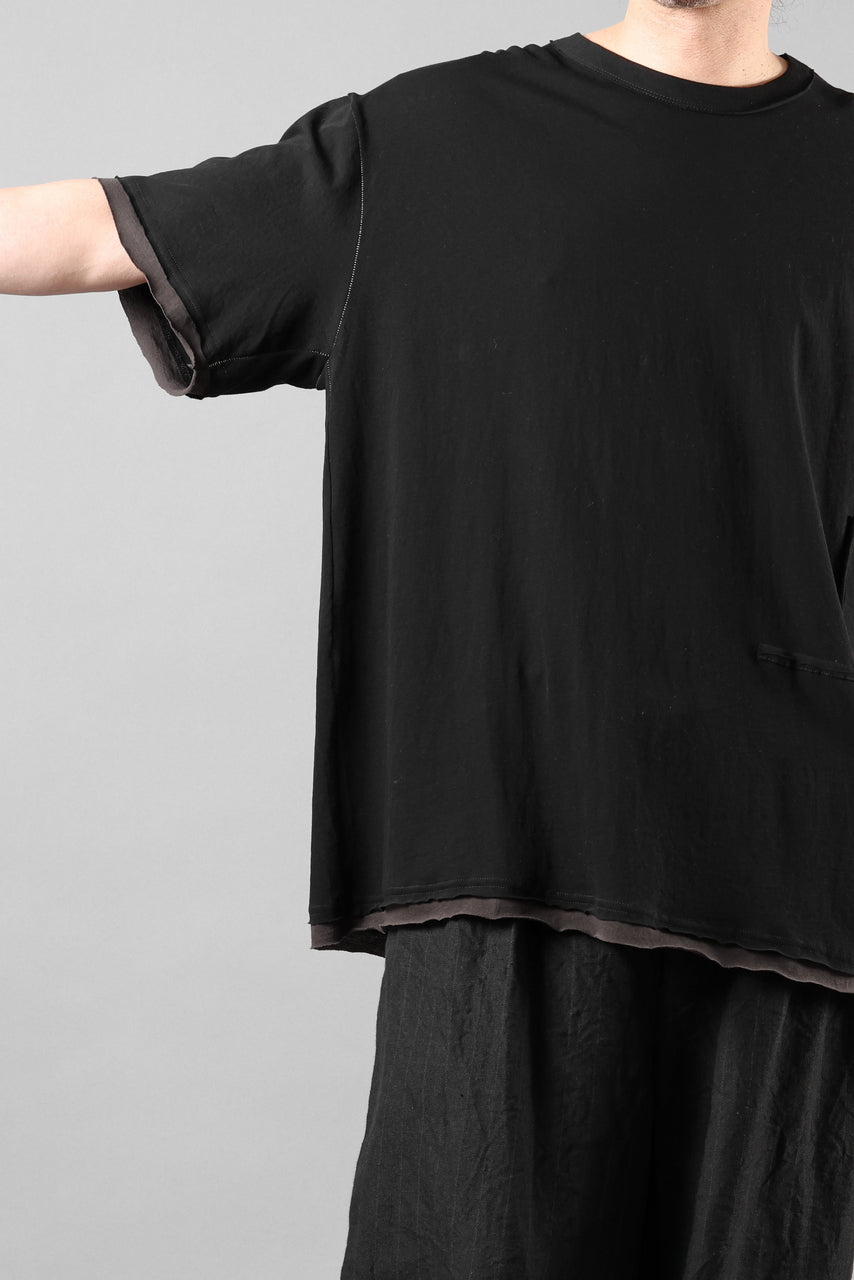 画像をギャラリービューアに読み込む, KLASICA "THEIR" BROKEN RINGER LOOSE FIT TEE / HIGH TWISTED COTTON DRY JERSEY (BLACK)