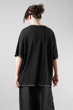 画像をギャラリービューアに読み込む, KLASICA "THEIR" BROKEN RINGER LOOSE FIT TEE / HIGH TWISTED COTTON DRY JERSEY (BLACK)