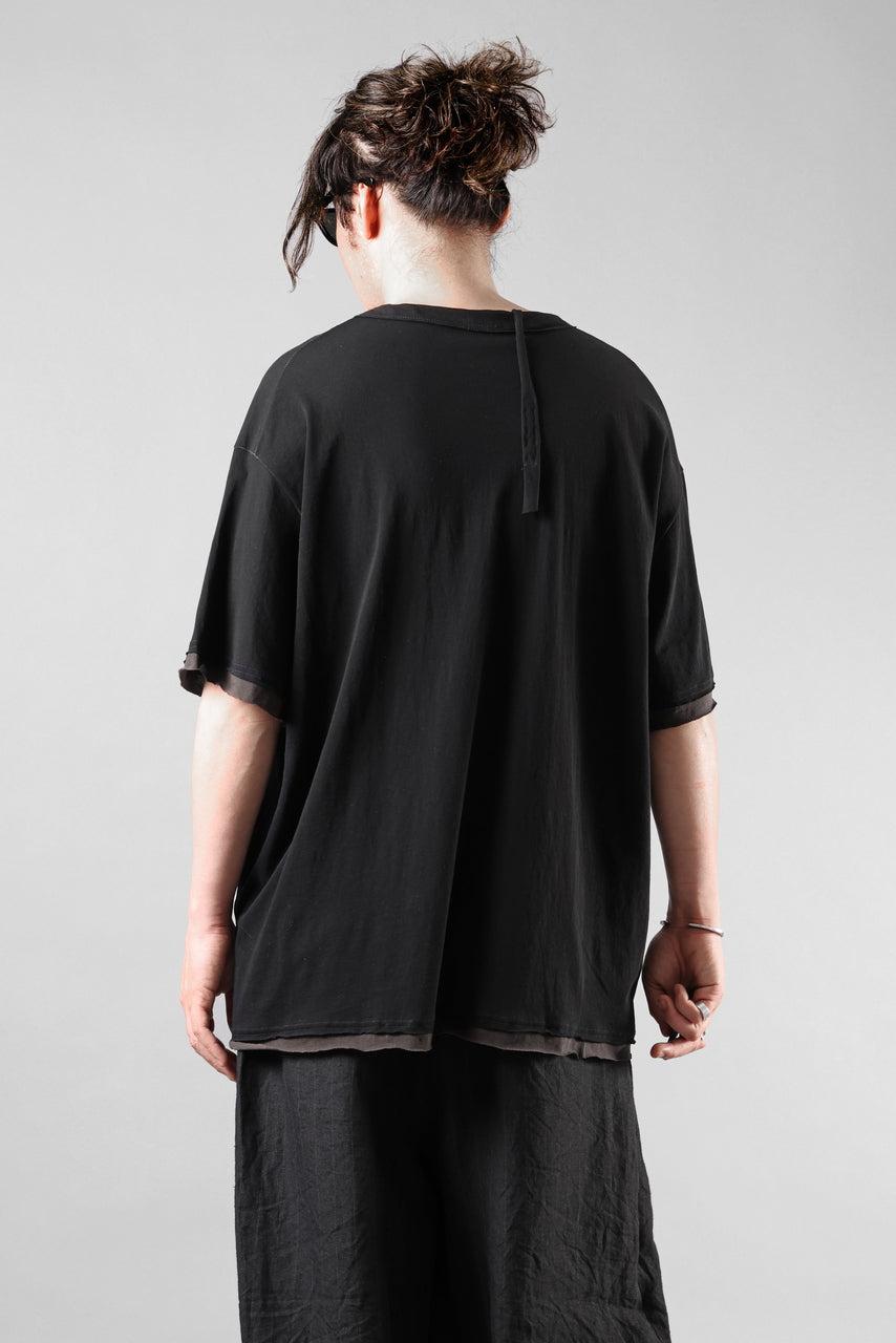 画像をギャラリービューアに読み込む, KLASICA "THEIR" BROKEN RINGER LOOSE FIT TEE / HIGH TWISTED COTTON DRY JERSEY (BLACK)