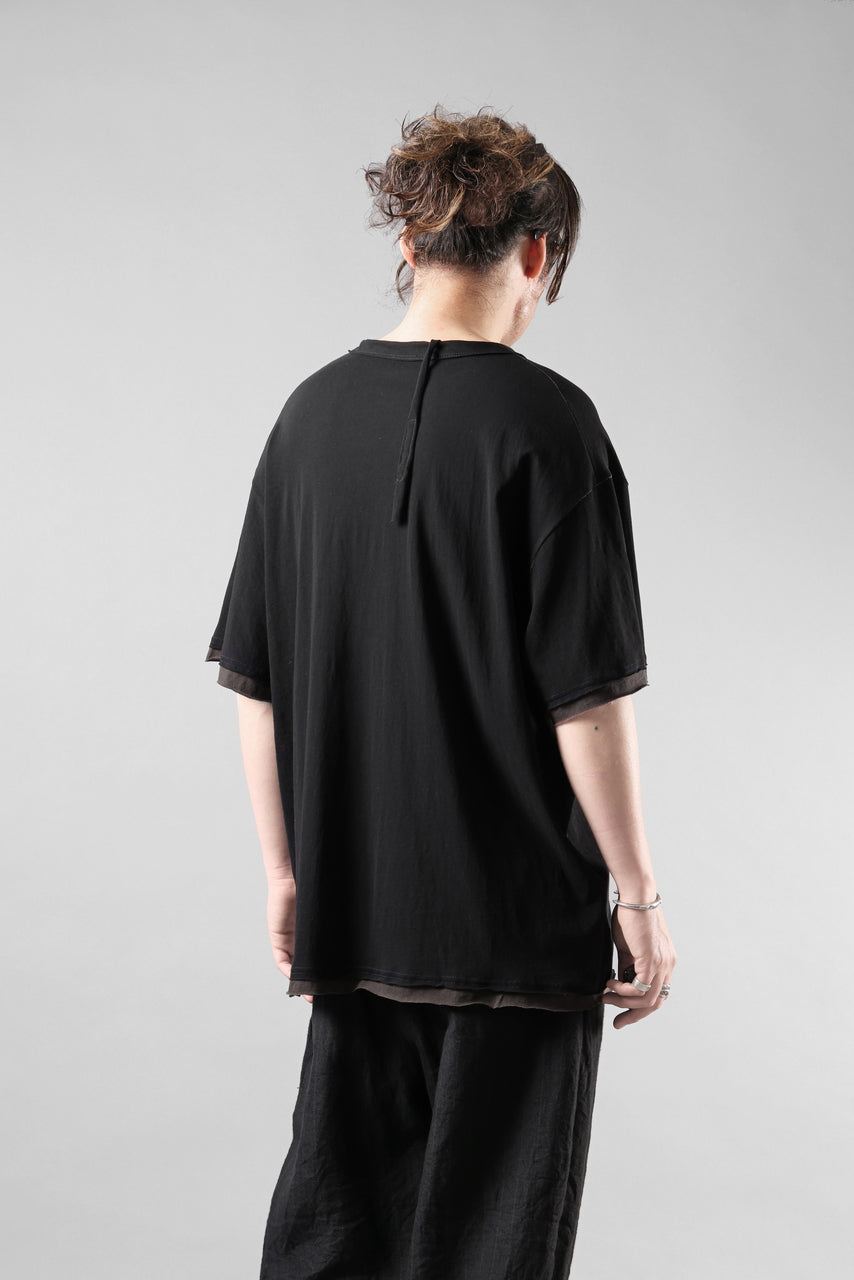 画像をギャラリービューアに読み込む, KLASICA "THEIR" BROKEN RINGER LOOSE FIT TEE / HIGH TWISTED COTTON DRY JERSEY (BLACK)
