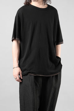 画像をギャラリービューアに読み込む, KLASICA "THEIR" BROKEN RINGER LOOSE FIT TEE / HIGH TWISTED COTTON DRY JERSEY (BLACK)