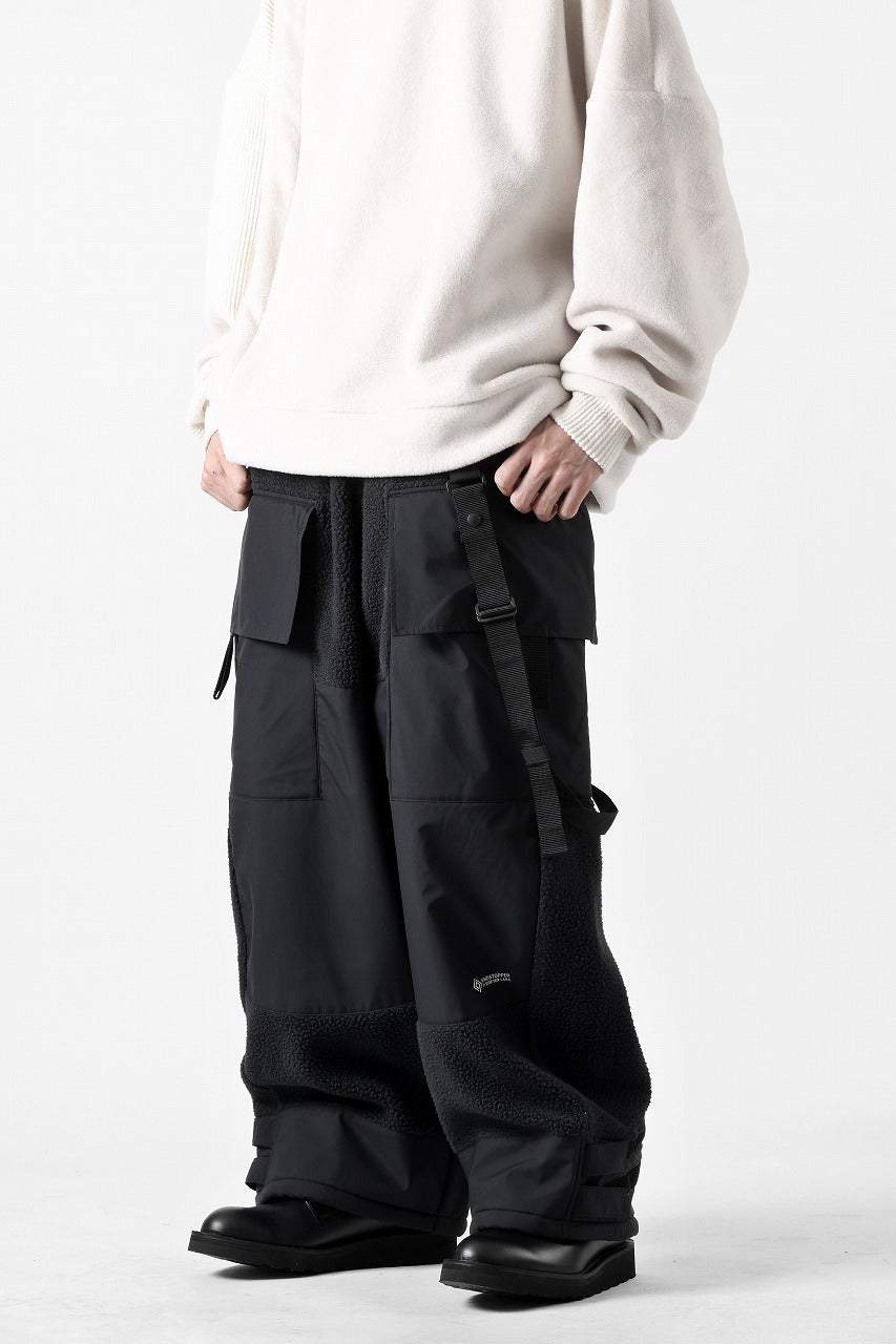 D-VEC x ALMOSTBLACK POLARTEC COAST GUARD TROUSERS / WINDSTOPPER BY GORE-TEX LABS 3L (BLACK)