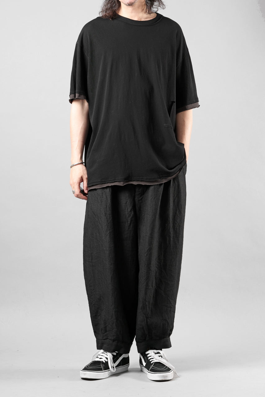 画像をギャラリービューアに読み込む, KLASICA "THEIR" BROKEN RINGER LOOSE FIT TEE / HIGH TWISTED COTTON DRY JERSEY (BLACK)