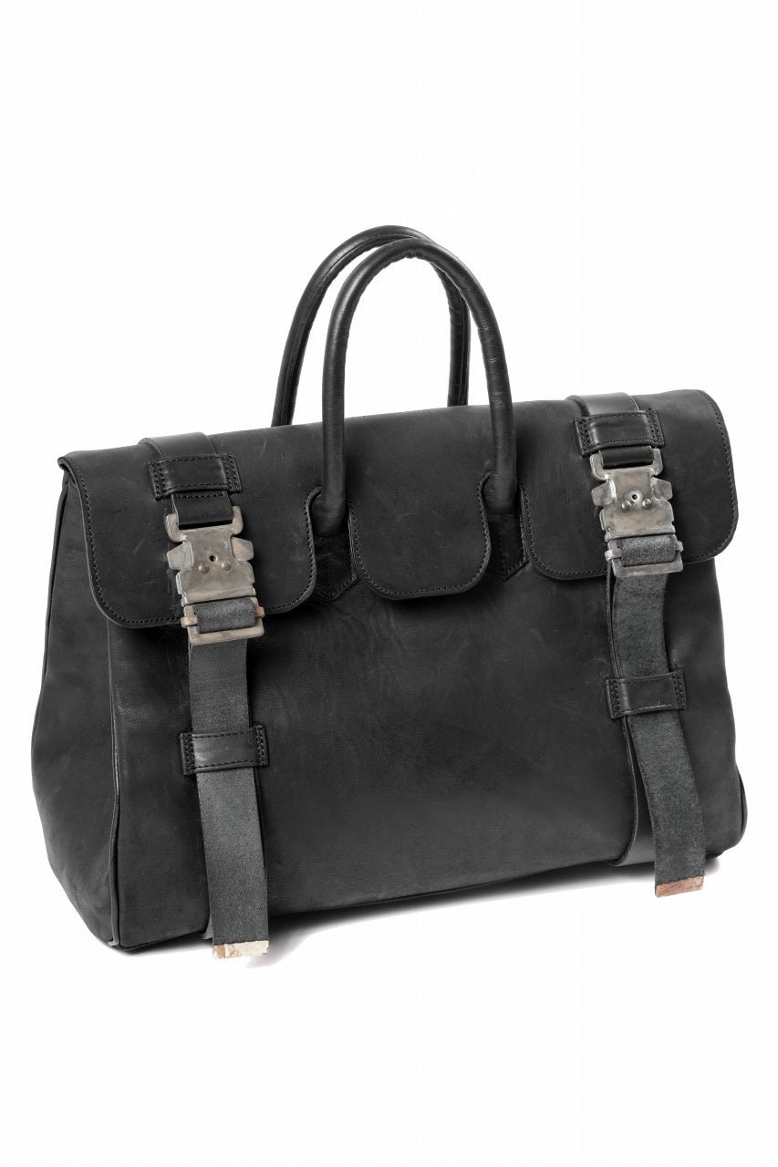 ierib Voyger 37 Hand Bag / Horse Nubuck Leather (BLACK)
