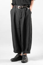 Load image into Gallery viewer, KLASICA "GOSSE" BALLOON TUCKED TROUSERS / OBSCURE STRIPED 3/3 MINI HBT (MID NIGHT)