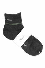 Load image into Gallery viewer, Y&#39;s for men ANKLE PILE SOCKS (CHARCOAL)