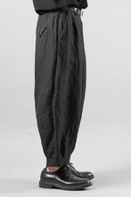Load image into Gallery viewer, KLASICA "GOSSE" BALLOON TUCKED TROUSERS / OBSCURE STRIPED 3/3 MINI HBT (MID NIGHT)