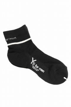 Load image into Gallery viewer, Y&#39;s for men ANKLE PILE SOCKS (BLACK)