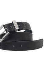 Load image into Gallery viewer, ISAMU KATAYAMA BACKLASH PIN-BELT 35mm / OBJECT DYED DOUBLE SHOULDER LEATHER (BLACK)