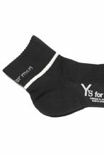 Load image into Gallery viewer, Y&#39;s for men ANKLE PILE SOCKS (BLACK)