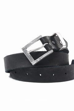 Load image into Gallery viewer, ISAMU KATAYAMA BACKLASH PIN-BELT 35mm / OBJECT DYED DOUBLE SHOULDER LEATHER (BLACK)