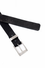 Load image into Gallery viewer, ISAMU KATAYAMA BACKLASH PIN-BELT 35mm / OBJECT DYED DOUBLE SHOULDER LEATHER (BLACK)