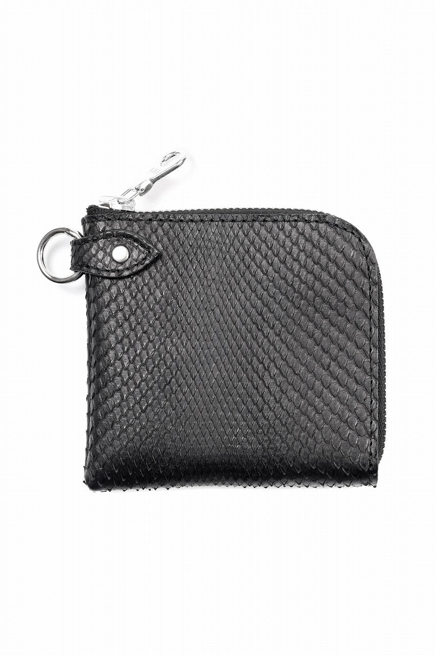 Load image into Gallery viewer, ISAMU KATAYAMA BACKLASH COIN PURSE / PYTHON LEATHER (BLACK)