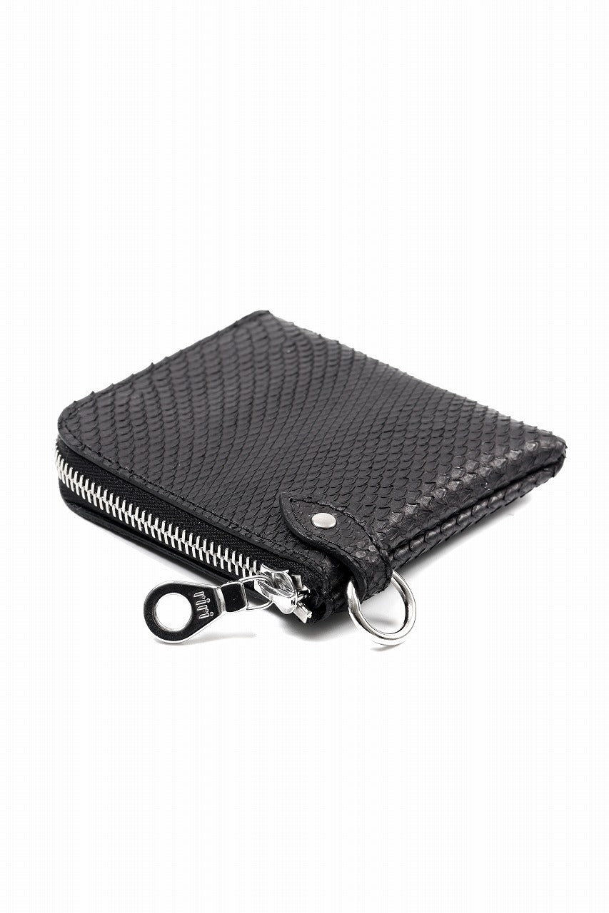 ISAMU KATAYAMA BACKLASH COIN PURSE / PYTHON LEATHER (BLACK)