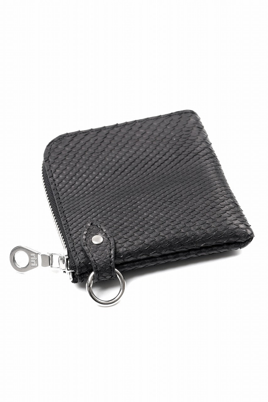 ISAMU KATAYAMA BACKLASH COIN PURSE / PYTHON LEATHER (BLACK)