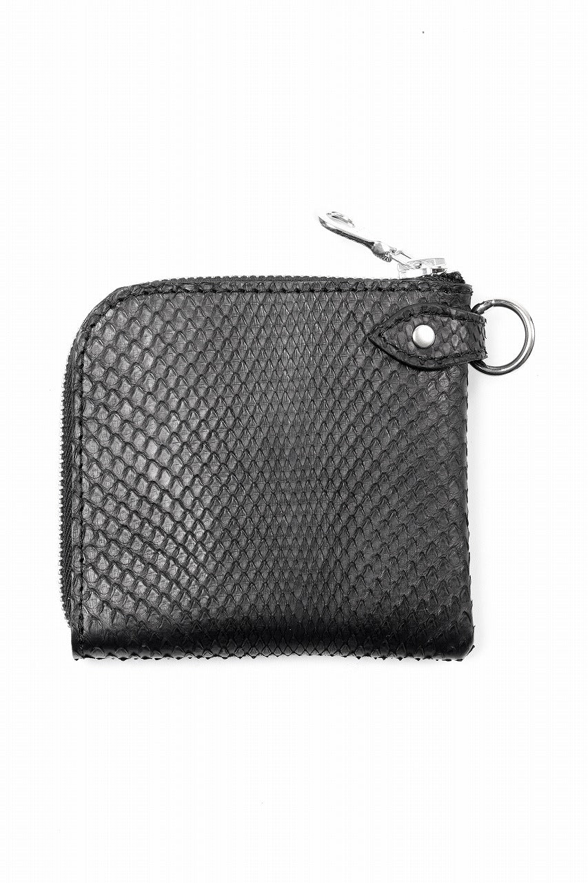 ISAMU KATAYAMA BACKLASH COIN PURSE / PYTHON LEATHER (BLACK)