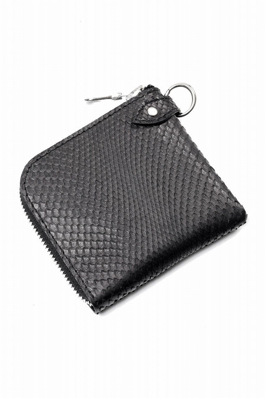 ISAMU KATAYAMA BACKLASH COIN PURSE / PYTHON LEATHER (BLACK)