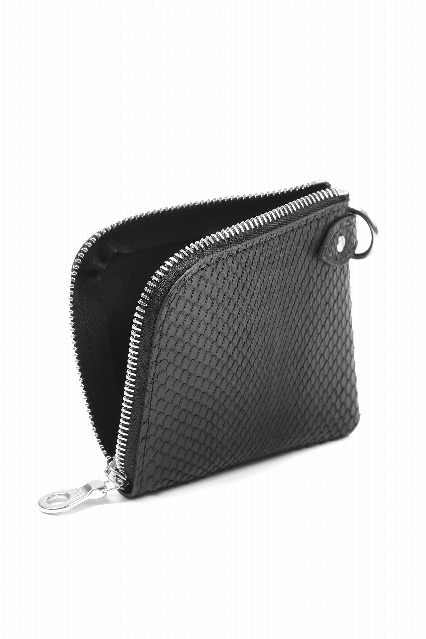 ISAMU KATAYAMA BACKLASH COIN PURSE / PYTHON LEATHER (BLACK)