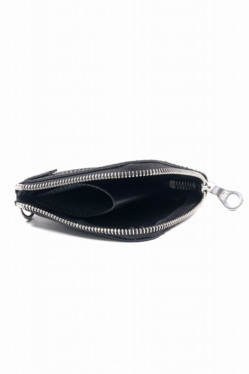 ISAMU KATAYAMA BACKLASH COIN PURSE / PYTHON LEATHER (BLACK)