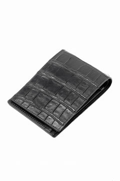 Load image into Gallery viewer, ISAMU KATAYAMA BACKLASH 2 FOLD WALLET / CROCODILE LEATHER (BLACK)