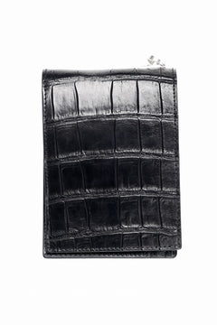 画像をギャラリービューアに読み込む, ISAMU KATAYAMA BACKLASH 2 FOLD WALLET / CROCODILE LEATHER (BLACK)