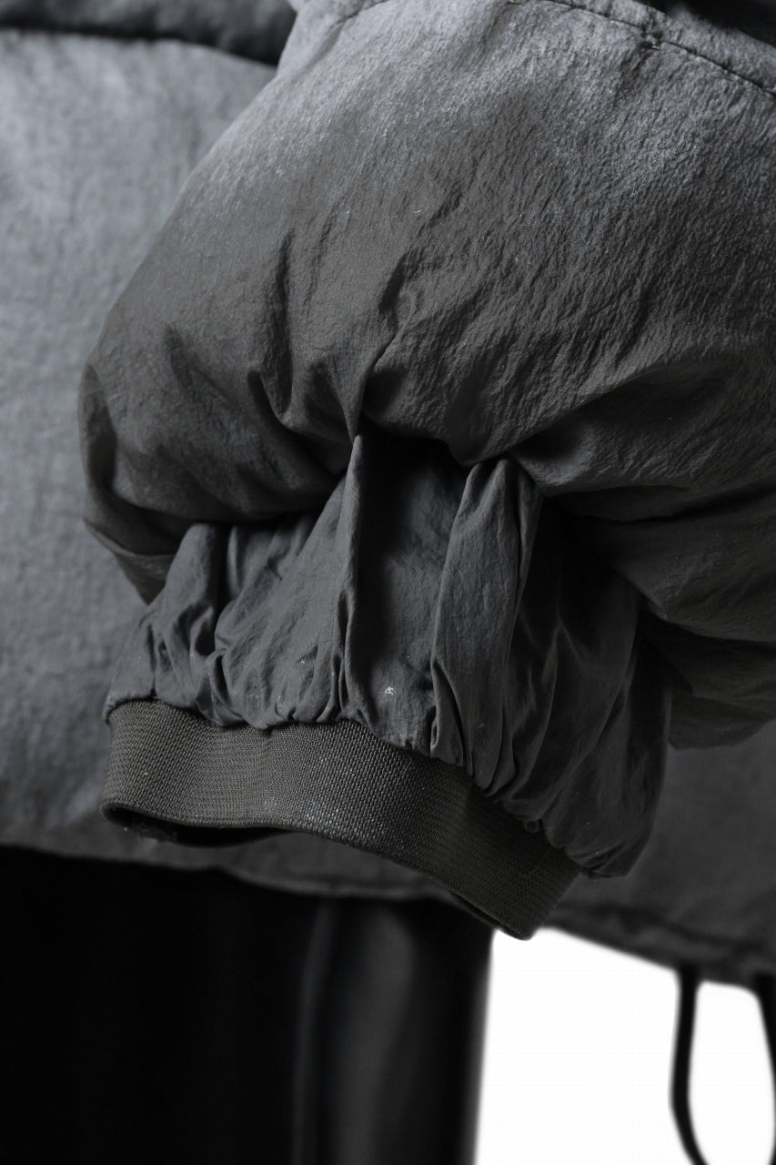 Ten c TEMPEST DOWN JACKET Ⅱ / FROSTED TRANSPARENT POLISHED NYLON (GRAY)