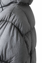 Load image into Gallery viewer, Ten c TEMPEST DOWN JACKET Ⅱ / FROSTED TRANSPARENT POLISHED NYLON (GRAY)