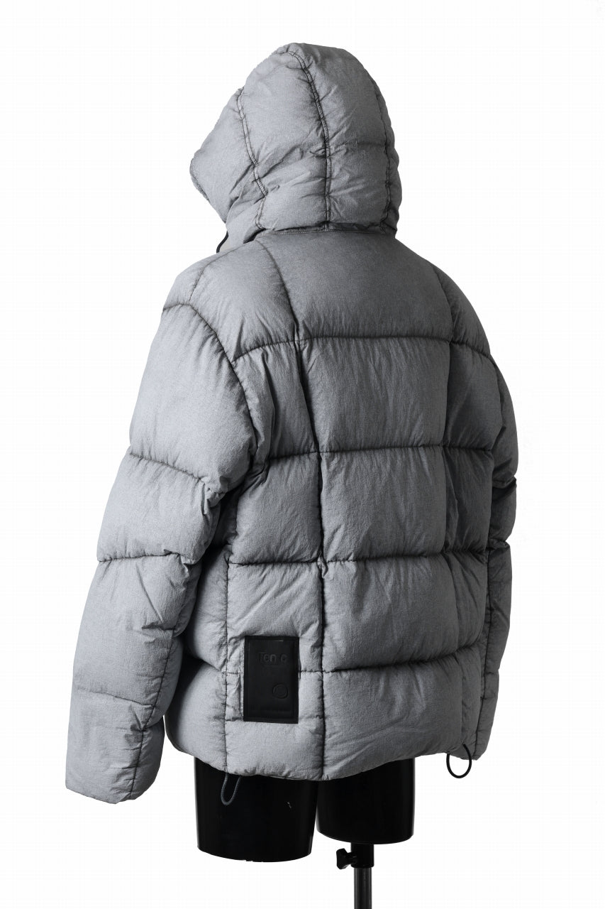 Ten c TEMPEST DOWN JACKET Ⅱ / FROSTED TRANSPARENT POLISHED NYLON (GRAY)