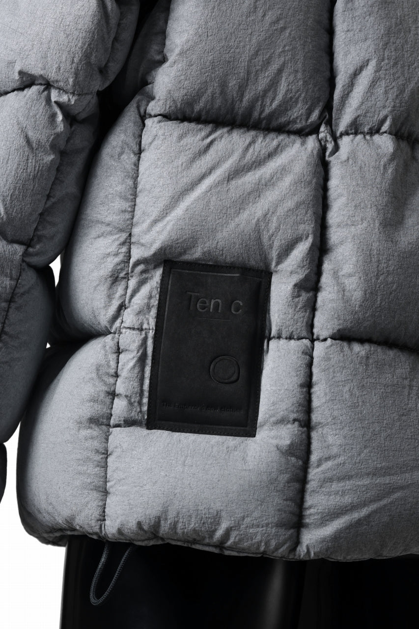 Ten c TEMPEST DOWN JACKET Ⅱ / FROSTED TRANSPARENT POLISHED NYLON (GRAY)