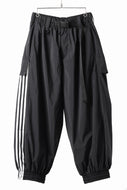 Y-3 Yohji Yamamoto THREE STRIPES NYLON PANTS (BLACK)