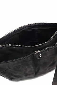 Load image into Gallery viewer, ISAMU KATAYAMA BACKLASH SHOULDER BAG / OBJECT DYED DOUBLE SHOULDER LEATHER (BLACK)