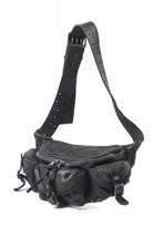 Load image into Gallery viewer, ISAMU KATAYAMA BACKLASH 3 PIN-BELT SHOULDER BAG / OBJECT DYED DOUBLE SHOULDER LEATHER (BLACK)