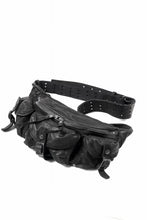 画像をギャラリービューアに読み込む, ISAMU KATAYAMA BACKLASH 3 PIN-BELT SHOULDER BAG / OBJECT DYED DOUBLE SHOULDER LEATHER (BLACK)