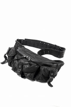 Load image into Gallery viewer, ISAMU KATAYAMA BACKLASH 3 PIN-BELT SHOULDER BAG / OBJECT DYED DOUBLE SHOULDER LEATHER (BLACK)