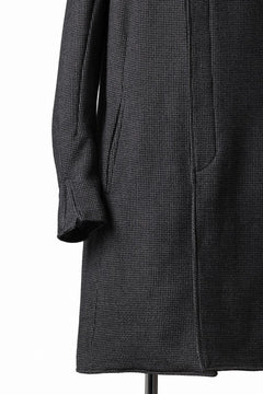 画像をギャラリービューアに読み込む, incarnation HOODED W BREAST BUTTON COAT / MICROSCOPIC CHECK WOOL (T91)