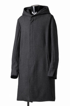 画像をギャラリービューアに読み込む, incarnation HOODED W BREAST BUTTON COAT / MICROSCOPIC CHECK WOOL (T91)