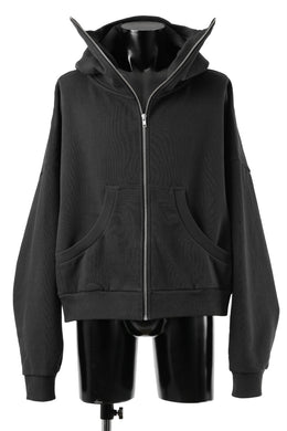 entire studios FULL ZIP SWEAT PARKA (SOOT)