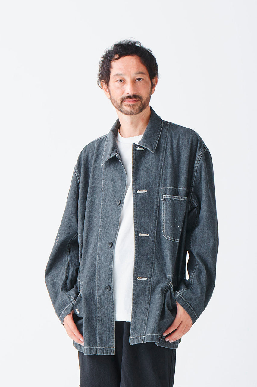 画像をギャラリービューアに読み込む, sus-sous cover-all / 10oz DENIM (BLACK)