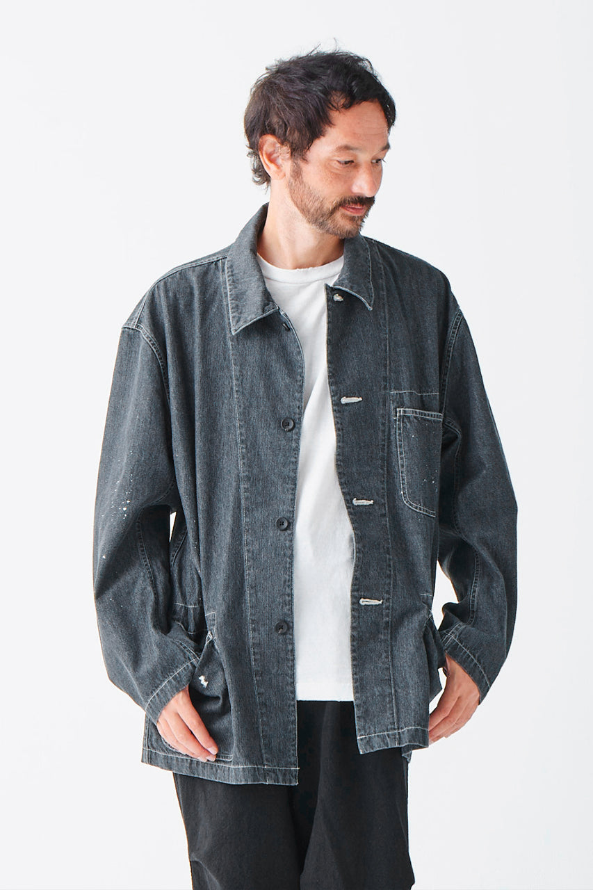 画像をギャラリービューアに読み込む, sus-sous cover-all / 10oz DENIM (BLACK)