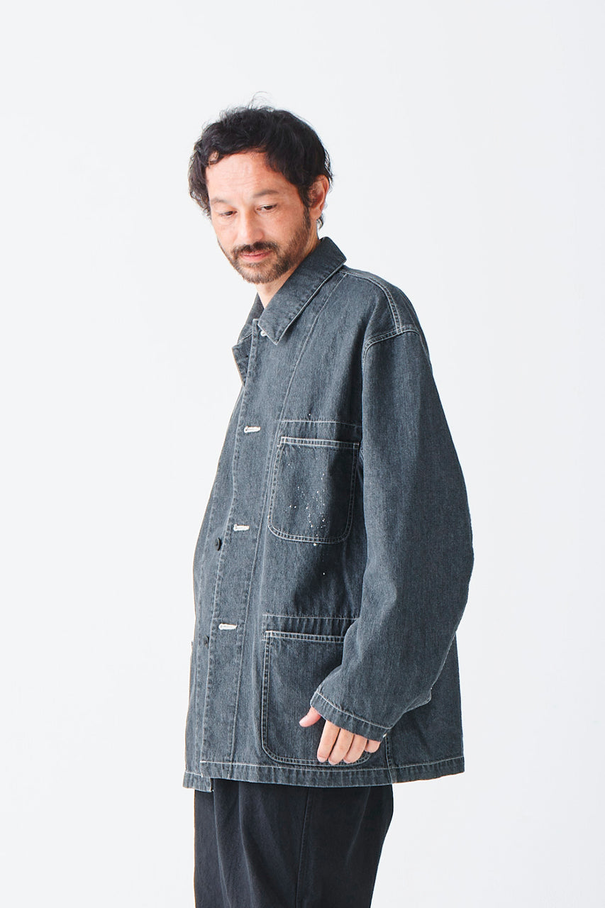 画像をギャラリービューアに読み込む, sus-sous cover-all / 10oz DENIM (BLACK)