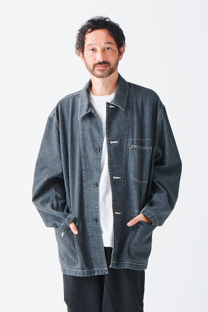 画像をギャラリービューアに読み込む, sus-sous cover-all / 10oz DENIM (BLACK)